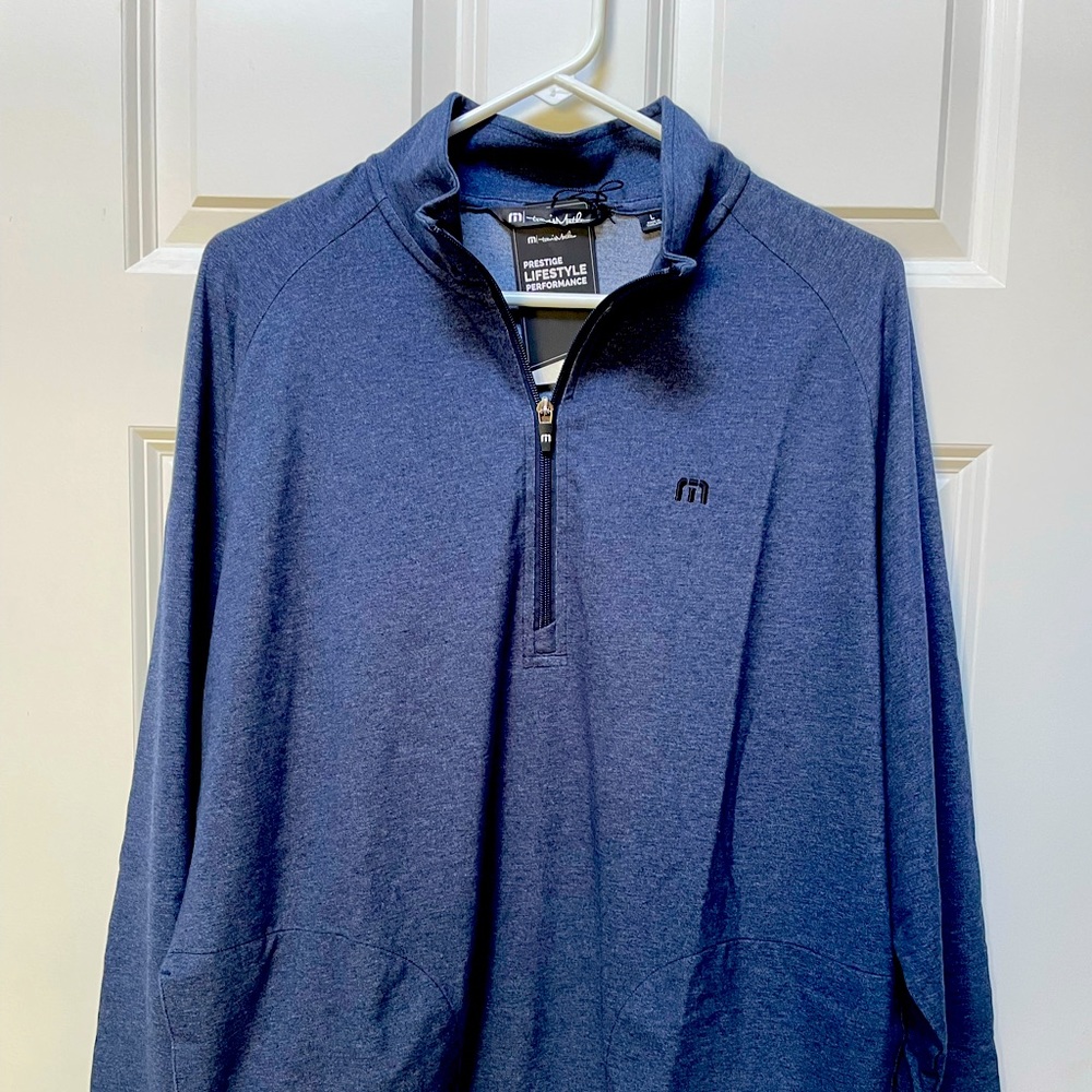 Travis Mathew Zachary 1/2 Zip pullover Blue Size L